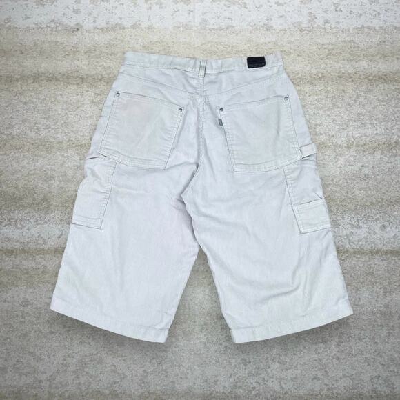 Vintage Levis Silver Tab Corduroy Shorts Light Tan Flat Front Baggy Fit 90s